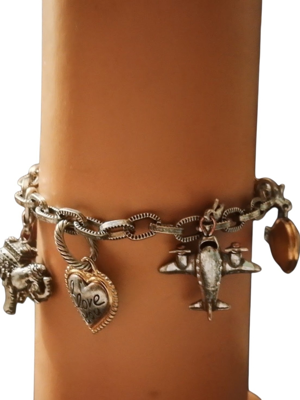 Vintage Brighton Silver-Tone Charm Bracelet